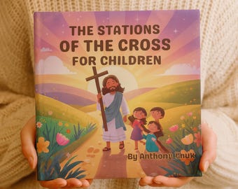 Droga Krzyżowa do druku dla dzieci: Katolicka aktywność wielkopostna, sztuka wielkanocna (pobranie cyfrowe)