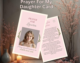Karta modlitewna za zaginioną córkę – chrześcijańska pamiątka (do pobrania w wersji cyfrowej)