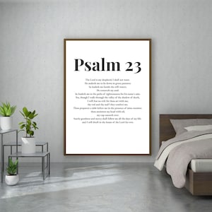 Psalm 23 Digital Download, Christian Wall Art, Bible Verse Print, The Lord is My Shepherd, Inspirational Décor
