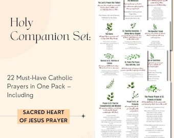 Sacred Heart of Jesus Prayer Card: Catholic Devotional Art (Digital Download)