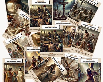 Katolicka sztuka Drogi Krzyżowej: wielkopostne obrazki modlitewne (do pobrania w wersji cyfrowej)