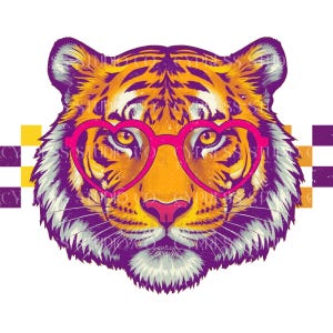 Louisiana Distressed Retro Tiger