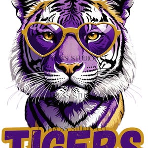 Purple & Gold Tiger PNG - Louisiana Tiger PNG - Baton Rouge File