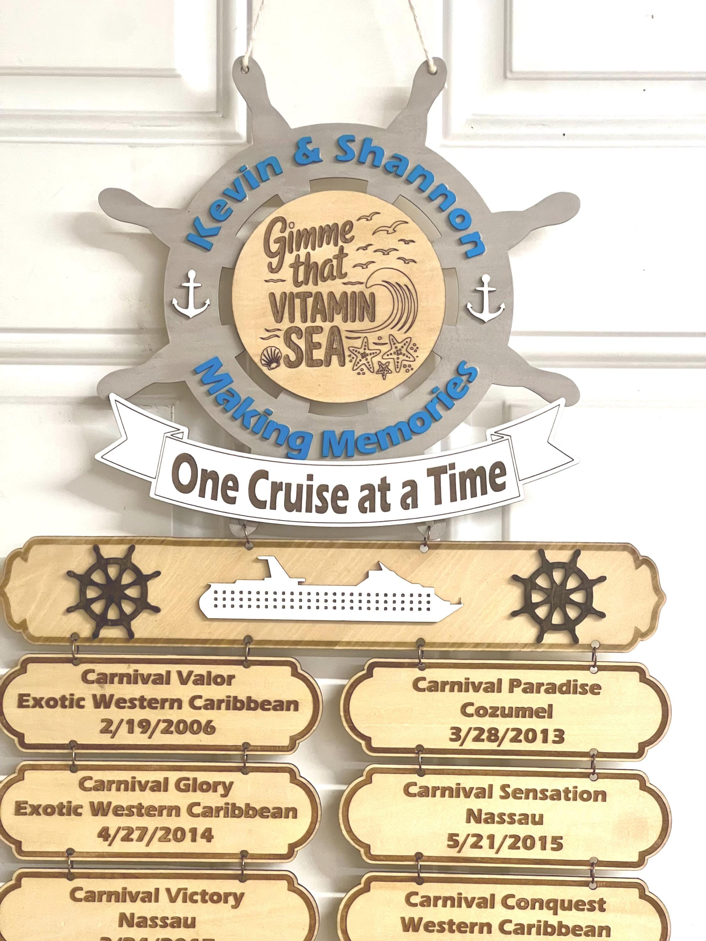 Personalized Cruise Door Hanger: Interchangeable Vacation Memory