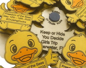 Personalized Cruising Duck Magnet: Cruise Keepsake