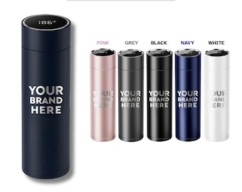 Termo inteligente con logotipo personalizado / Termo grabado personalizado / Vaso de acero inoxidable / Vaso personalizado / Botella térmica premium / Regalo corporativo