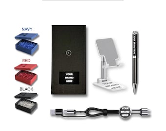 Set de regalo corporativo premium con logotipo personalizado / Set de regalo de oficina personalizado / Caja de regalo corporativa / Regalos corporativos para empleados / Regalos personalizados