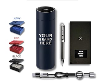 Set de regalo corporativo premium con logotipo personalizado / Set de regalo de oficina personalizado / Caja de regalo corporativa / Regalos corporativos para empleados / Set de regalo promocional