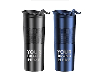 Vaso de acero inoxidable de 18 oz con logotipo personalizado / Vaso grabado personalizado / Termo personalizado / Regalo corporativo personalizado / Regalo para clientes con logotipo de empresa