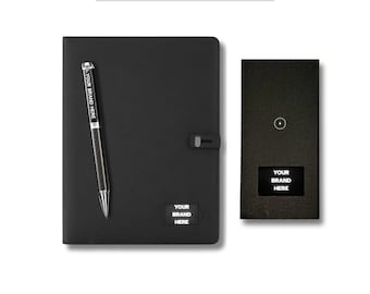 Portafolio corporativo con logotipo personalizado, estuche de regalo para oficina, caja de regalo corporativa, portafolios de marca, artículos esenciales de oficina