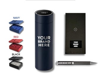 Set de regalo corporativo premium con logotipo personalizado / Set de regalo de oficina personalizado / Caja de regalo corporativa / Regalos corporativos para empleados / Regalos personalizados