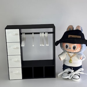 Labubu Kleiderstange mit Schubladen - Stylisch & Funktional