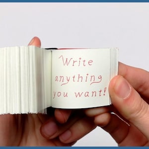 Geschrieben Custom FlipBook - schreiben Sie was Sie wollen - 4 x 8 cm
