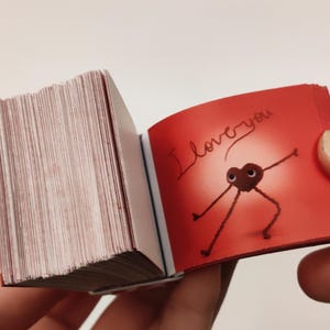 Te amo Flipbook (Tarjeta alternativa de San Valentín) 4 x 8 cm