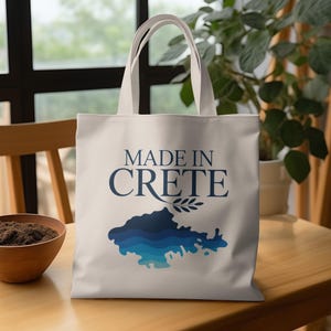 Greek Island Beach Shopper Tote Bag - Made in Crete