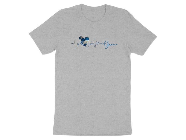 Greece Heartbeat T-Shirt, Greek Pride Tee, Heart Flag Shirt, Greece Souvenir Gift, Travel Lover T-shirt, Unique Greek Apparel