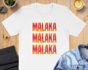 Malaka T-Shirt Funny Greek Slang Tee Greek Festival Top Comfort Colors Option Hellenic Humor Gift for Friends or Cousins