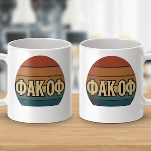 Caneca de presente inspirada na Grécia, caneca de presente grega colorida, caneca exclusiva com letras gregas, caneca de café grega retrô, caneca de presente grega inovadora