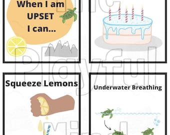 Bewältigungskartei für Kinder | Karten zur Emotionsregulierung | Atmung, Bewegung & Umleitungs-Methoden | SEL Printable