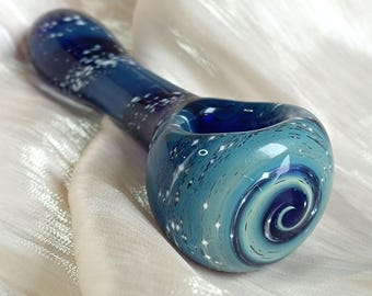 5 Inch Galaxy Space Glass Pipe,Unique Gift for Her,Art Womens Pipes,Spoon Pipe,Cute Girly Bowl,Pocket Pipe
