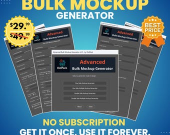 Advanced Bulk Mockup Generator Photoshop Plugin, Automate PSD Mockups, Smart Object Batch Design Tool, Mockups Creator, Mockups Automation.
