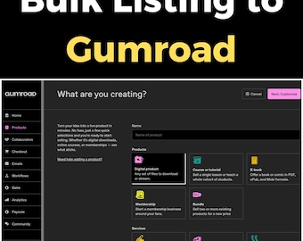 I Will Automate Your Gumroad Product Listings – Fast & Hassle-Free, Gumroad Automation, Automate Gumroad, Gumroad Listing Products, Workflow