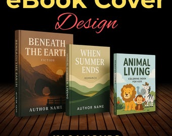 I will create a professional book cover design with 10 unique mockups - 1 eBook Cover Design (10 Options to Choose From, 10 Final Mockups)