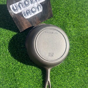 Birmingham Stove and Range Century Series #5 cast iron skillet, Circa 1960’s DEAD Flat!