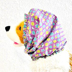 Pups Friends Cotton Snood Meal Time Long Ears Dog Snood Easy Wear Washable Cavalier & Cocker Spaniel Long Ear Dogs Med 2 ROW only