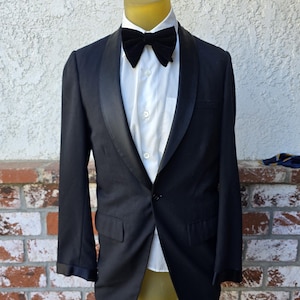 Vintage 1960s Mens Custom Made Tuxedo Jacket