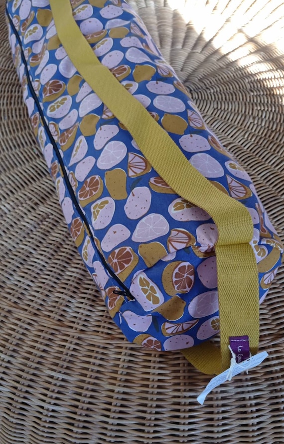 Yoga mat bag, Japanese fabric lemon