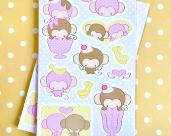 monkey sweets sticker sheet