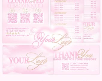 Blush Skies Branding Bündel | Bearbeitbares Canva Logo, Visitenkarte, Preisliste (Digitaler Download)