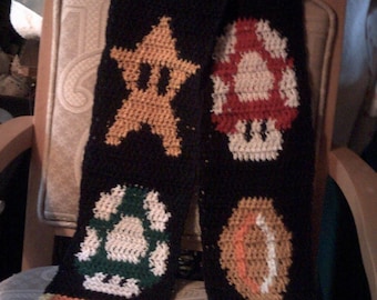 Super-size Mario-themed scarf - made to order slot