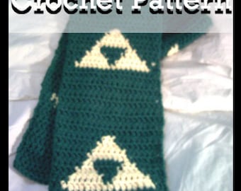 Crochet Patterns- PDF for Triforce Scarf