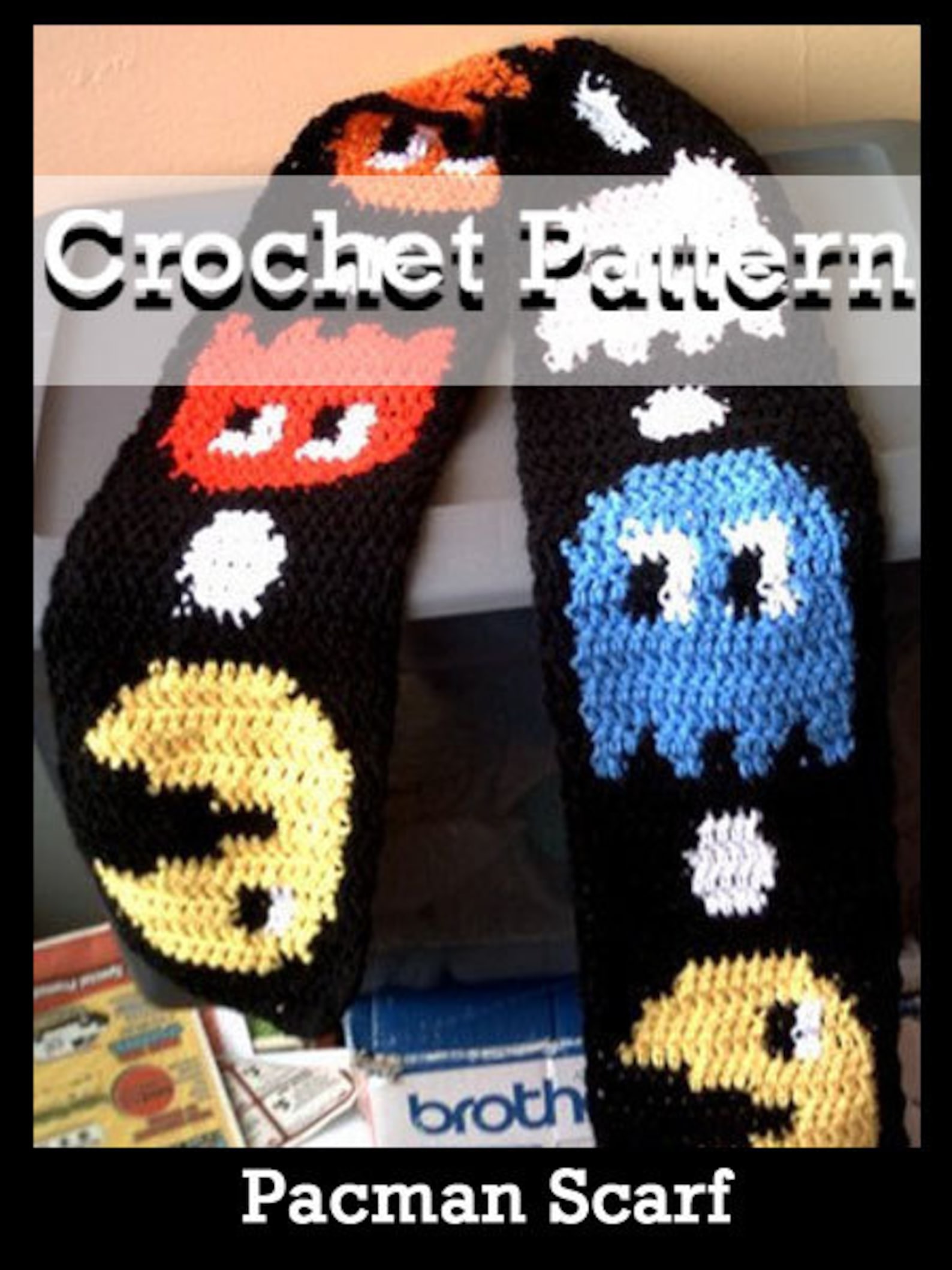Crochet Patterns PDF for Pacman Scarf Etsy