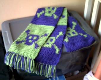 Skull and crossbones scarf- Made-to-order slot