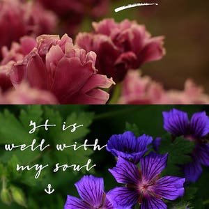 Purple Floral Encouraging Quote Cards Inspirational Friendship Bible Verse Printable image 4