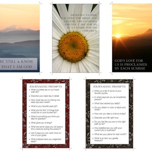 Printable Journal Be Still & Know Journaling Kit with Prompt Cards and Quotes image 4