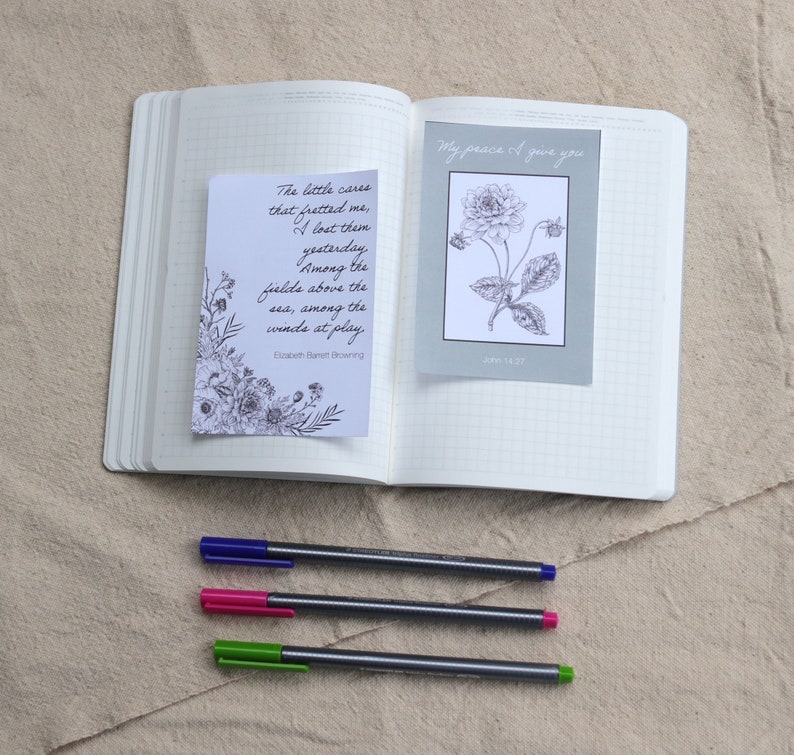 Printable Christian Anxiety Journaling Kit with Prompt Cards, Bible Verses and Quotes image 7