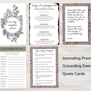 Printable Christian Anxiety Journaling Kit with Prompt Cards, Bible Verses and Quotes image 3