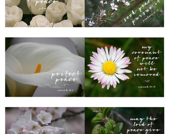 Floral Printable Scripture Cards for Christian Planners and Bible Journaling