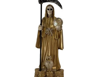 Santa Muerte Figuur goudkleurig - Reaper Sensenmann de allerheilste dood