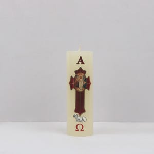 Cirio Paschal Candle: 6インチ – 手作りの宗教的装飾品