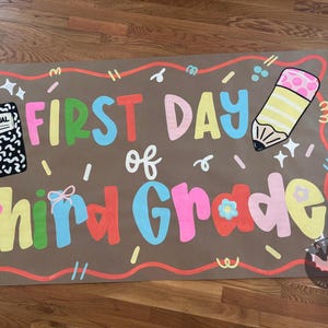 first day of school painted banner