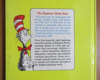 One Fish, Two Fish, Red Fish, Blue Fish by Dr Seuss- 1988 Reprint