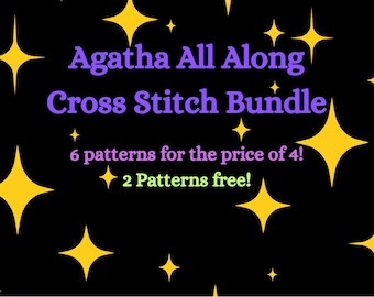 Zestaw wzorów do haftu krzyżykowego inspirowanych Agatą (plik PDF do pobrania)