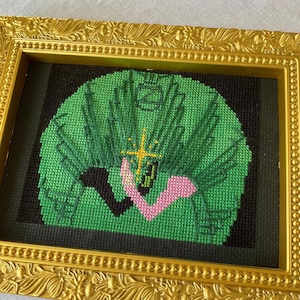 Wicked Cross Stitch Pattern: Glinda & Elphaba, Emerald City (PDF Download)