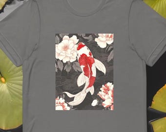 Elegantes japanisches Koi Fisch-Design T-Shirt - Traditionelles japanisches Muster - Unisex-T-Shirt