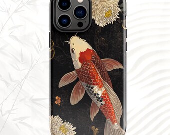 Schützende Handyhülle mit elegantem Koi Design - Japanischer Koi Fisch Tough Case für iPhone® - Koi Fisch Malerei- Koi Fisch Kunst - Koi Kunstdruck